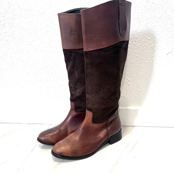 Steve Madden Brown Leather and Suede  Ritte Riding Boots 10 - Picture 1 of 8